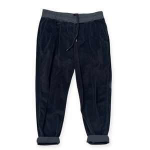 James Perse Relaxed Fit Corduroy Pants‎ Oversized Casual Luxe Black Sz 3 / Large